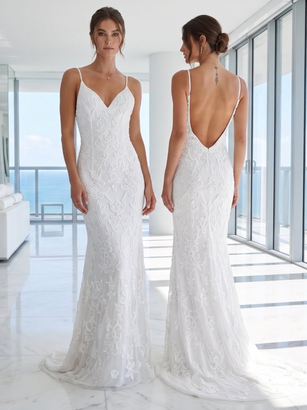 NEW! $328 LULUS Everlasting Passion wedding dress beaded sequins fitted S